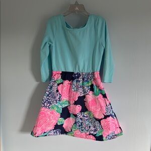 Lilly Pulitzer Kids Dress in Aqua and Floral
